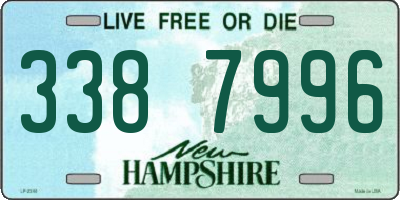NH license plate 3387996