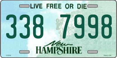 NH license plate 3387998