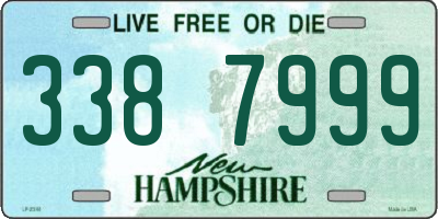 NH license plate 3387999
