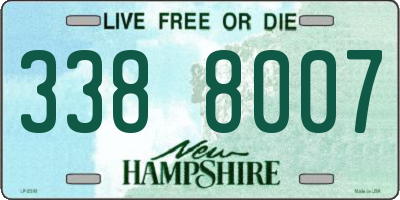 NH license plate 3388007