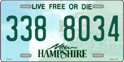 NH license plate 3388034