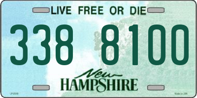 NH license plate 3388100