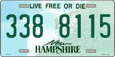 NH license plate 3388115