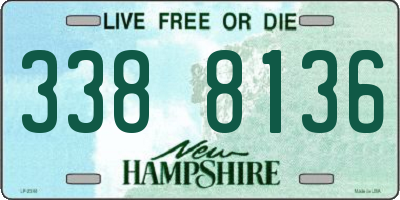 NH license plate 3388136