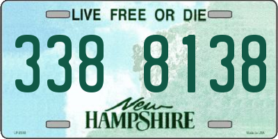 NH license plate 3388138
