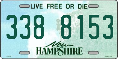 NH license plate 3388153