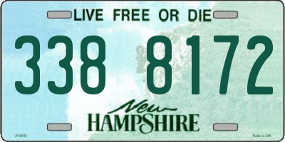 NH license plate 3388172