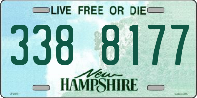 NH license plate 3388177