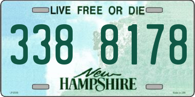 NH license plate 3388178