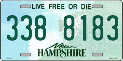 NH license plate 3388183
