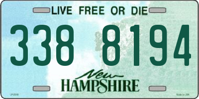 NH license plate 3388194