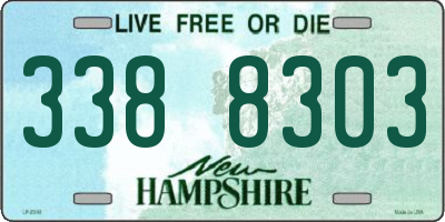 NH license plate 3388303