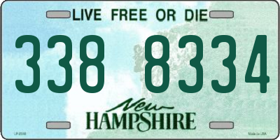 NH license plate 3388334