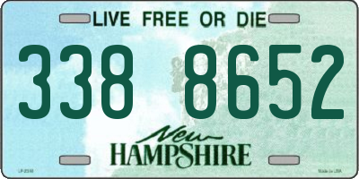 NH license plate 3388652