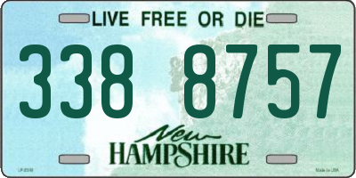 NH license plate 3388757