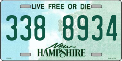 NH license plate 3388934
