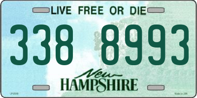 NH license plate 3388993