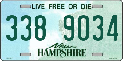 NH license plate 3389034