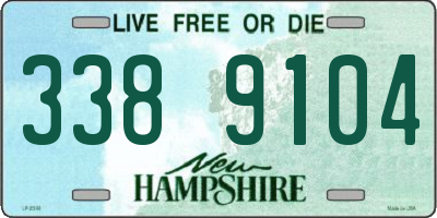 NH license plate 3389104