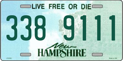NH license plate 3389111