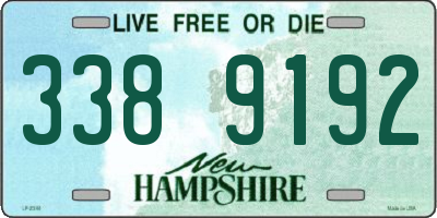 NH license plate 3389192