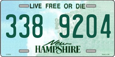 NH license plate 3389204