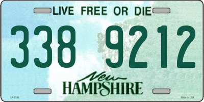 NH license plate 3389212