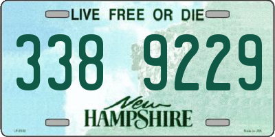 NH license plate 3389229