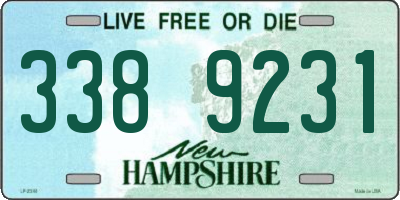 NH license plate 3389231