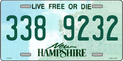 NH license plate 3389232
