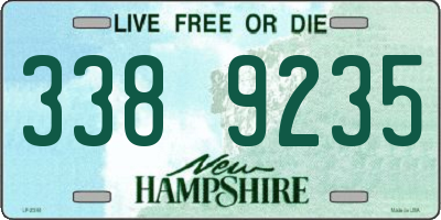 NH license plate 3389235
