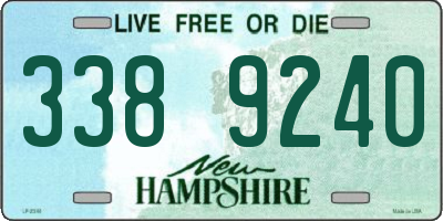 NH license plate 3389240
