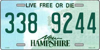 NH license plate 3389244