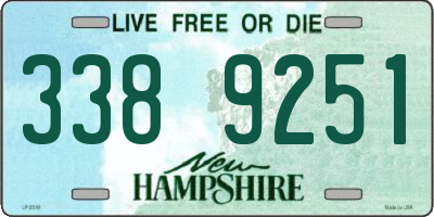 NH license plate 3389251