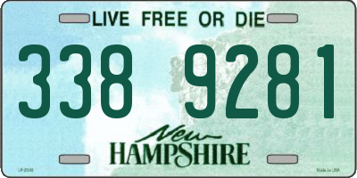 NH license plate 3389281