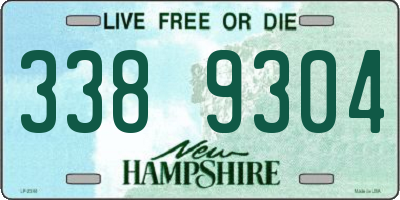 NH license plate 3389304