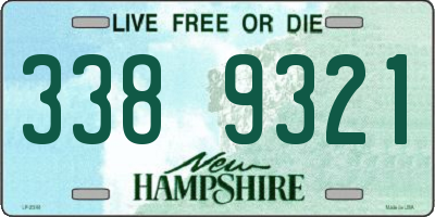 NH license plate 3389321