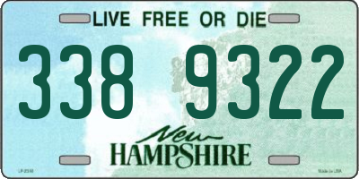 NH license plate 3389322