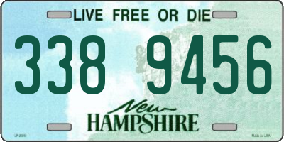 NH license plate 3389456