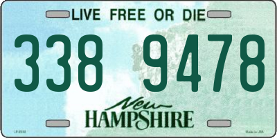 NH license plate 3389478