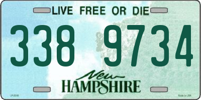 NH license plate 3389734