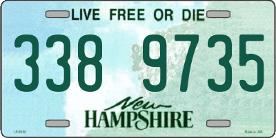 NH license plate 3389735