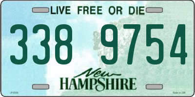 NH license plate 3389754