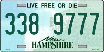NH license plate 3389777