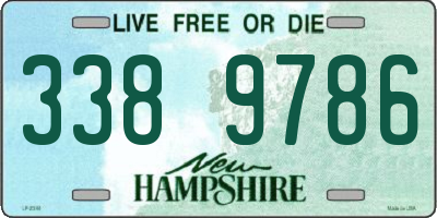NH license plate 3389786