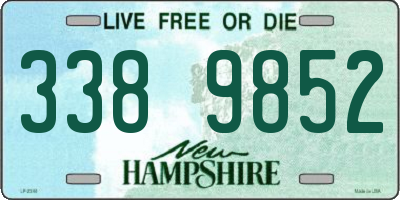 NH license plate 3389852