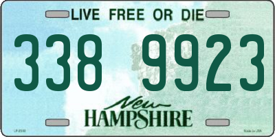 NH license plate 3389923