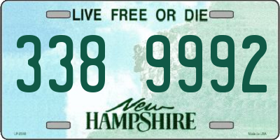 NH license plate 3389992