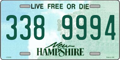 NH license plate 3389994