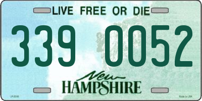 NH license plate 3390052